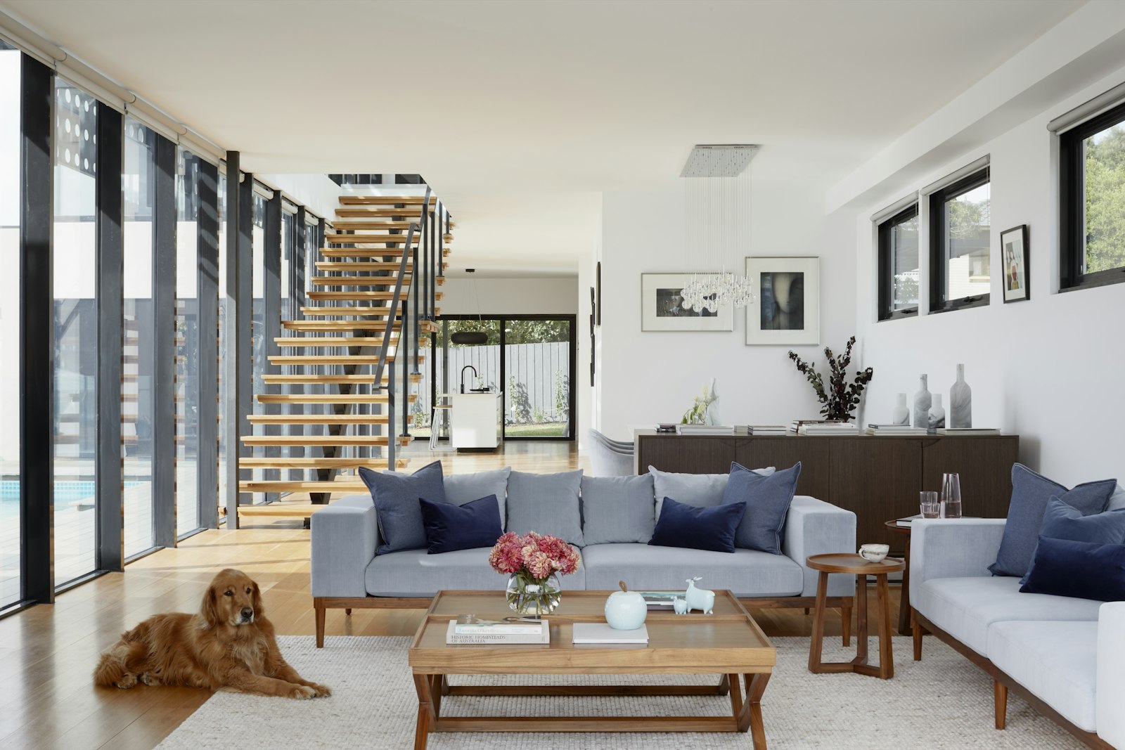 Bright modern interior with architectural tile